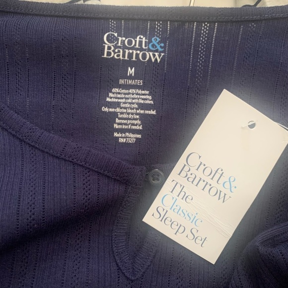 New Women’s Croft & Barrow Classic Sleep Set PJs - Picture 6 of 15